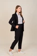 Черный женский брючный костюм с классическими брюками и пиджаком FashionYouWant L черный 43436156 - изображение 2