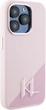 Панель Karl Lagerfeld Silicone Shadow Metal Initial MagSafe для Apple iPhone 15 Pro Max Pink (3666339253097) - зображення 4