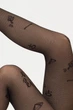 Женские колготки в сетку с принтом Giulia INFLUENCE 40 (2) 4 Black-nero, капроновые с рисунком Джулия - изображение 6