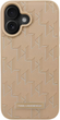 Etui Karl Lagerfeld Hot Stamp Magsafe do Apple iPhone 16 Beige (KLHMP16SPKHPORPE) - obraz 2