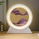 Настольная LED Лампа Ночник Sand Art Lamp с подвижным песком, подсветкой и аккумулятором / Декоративная 3D лампа-ночник Purple - изображение 2