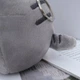 Плюшевый Брелок мягкая игрушка кот Пушин с попкорном в лапках 10 см на школьный портфель рюкзак Серый - изображение 4