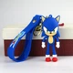 Брелок Соник из мультфильма (Sonic the Hedgehog) на карабине с ремешком для ключей и рюкзака - изображение 1
