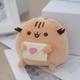 Плюшевый Брелок мягкая игрушка кот Пушин с письмом в лапках 10 см на школьный портфель рюкзак Оранжевый - изображение 1