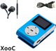 Мини MP3 плеер алюминиевый клипса + вакуумные наушники + USB переходник. Мп3 плеер для спорта, бега WJ3Z - изображение 1