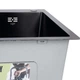 Lidz Handmade H5050HB Мойка для кухни интегрированная Decor Black PVD Honeycomb 2,5/0,5 мм LDH5050BDECPVD48369 - изображение 6