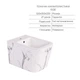 Комплект Qtap Tern Marble 3 в 1: унитаз подвесной Ultra Quiet + биде подвесное + раковина накладная QTTERMR49164 - изображение 6
