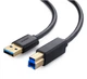 Кабель Ugreen USB 3.0 Type-A - USB Type-B для принтеров, сканеров, МФУ 1 м Black (US210) - изображение 1