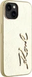 Etui plecki Karl Lagerfeld Wrinkled Metal Signature do Apple iPhone 15 Golden (3666339255442) - obraz 4