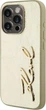 Etui plecki Karl Lagerfeld Wrinkled Metal Signature do Apple iPhone 15 Pro Golden (3666339255466) - obraz 2
