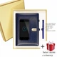 Блокнот с беспроводной зарядкой Powerbank с флешкой 16 Гб эко-кожа Синий (0404) - зображення 1