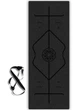 Премиальный коврик для йоги каучуковий Lita Comfort PU+coconut Marking Black Yoga mat черный 183х68х0,5 см - изображение 1