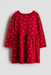Дитяча бавовняна сукня для дівчинки H&M 98-104 см Червона (25120307B) - изображение 1