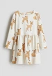 Дитяча бавовняна сукня для дівчинки H&M 134-140 см Молочна (25120303E) - изображение 1