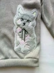 Свитер для девочки, с воротником стойкой, вязаный, SmileTime Pretty Cats серый, размер 104 - изображение 2