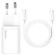 Зарядное устройство Baseus 1xUSB 25W (USB-C) + Cable Type-C white (TZCCSUP-L02) - изображение 6