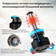 Комплект 2 LED лампи для фар далекого/ближнього світла IRONWALLS H11/H9/H8 6500K 420000LM - зображення 17