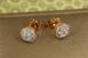 Серьги гвоздики Xuping Jewelry блестящий букет с родием 9 мм золотистые - изображение 1