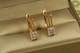 Серьги Xuping Jewelry Диез 1.8 см золотистые - изображение 2