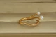 Кольцо Xuping Jewelry раздвижное две маленькие жемчужины р 18+ золотистое - изображение 2
