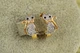 Серьги детские Xuping Jewelry Котята с родием 1,3 см золотистые - изображение 1