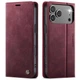 Чехол книжка Caseme с магнитом для iPhone 17 Pro бордовый бумажник - изображение 1