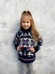 Свитер детский Family Deer теплый с высоким горлом 7-8 лет 122-127 рост синий (26598) - изображение 2