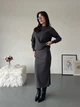 Жіночий костюм (кофта+спідниця міді) Uaclothes 50-52 Графітовий (like36162-165851358) - зображення 3