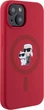 Etui plecki Karl Lagerfeld Silicone Karl&Choupette Heads Ring MagSafe do Apple iPhone 15 Red (3666339318734) - obraz 3