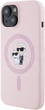 Etui plecki Karl Lagerfeld Silicone Karl&Choupette MagSafe do Apple iPhone 15 Pink (3666339254469) - obraz 2