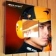 Декоративное зеркало "Ландо Норрис. Lando Norris. Формула 1. McLaren Formula F1" сувенир для фанатов автогонок, украшение спальни, гаража - изображение 1