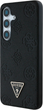 Панель Guess Grained Hot Stamp Peony Pattern Triangle Logo MagSafe для Samsung Galaxy S25 Black (3666339449223) - зображення 2