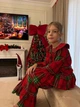 Фланелевий піжамний костюм із комірцем та рюшою 116 см - зображення 6