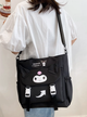 Жіноча підліткова сумка шоппер через плече для школи Куромі Kuromi Sanrio Hello Kitty геншень, манги, Мелоді аніме чорний (AN)32335 - зображення 4