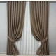 Комплект штор VR-Textil 100% блэкаут ASHEN NIGHT 150х270 2шт и Тюль 400х270 1854ш-1153т коричневый с белым 71-094/3 - изображение 1