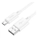 Кабель USB Hoco X88 Gratified Micro 2.4A 2m Колір Білий - зображення 8