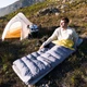 Спальник з натуральним пухом Naturehike CW400 NH18C400-D, р-р L, жовто-сірий - зображення 2