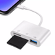 Переходник для iPhone на Apple Lightning to SD/TF Card Reader 3в1 адаптер для iPad Kayfovo I11 - изображение 7