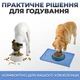 Коврик под миску нескользящий силиконовый с приподнятыми краями коврик-подставка водонепроницаемый синий Kayfovo DK-BE2 - изображение 3