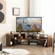 Модульная трехсекционная TV-тумба-стеллаж, 140×30×43 см, цвет: рустикальный коричневый Costway - изображение 4