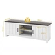 TV-тумба с секциями для хранения, 145×39,5×49,5 см, цвет: темно-серый Costway - изображение 2