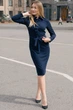 Жіноча сукня зі складками на планці LadyLike 42 Темно-синій (ll2019020163365) - зображення 1
