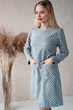 Жіноча тепла сукня-трапеція в горох LadyLike 44 Світло-зелений (ll2131664442382) - изображение 2