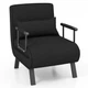 Многофункциональное раскладное кресло, режим дивана 79×65×79 см; режим кровати 184×65×29 см, черное - изображение 5