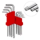 Набір ключів Г-подібних TORX подовжених, 9 шт., Т10-Т50, Cr-V INTERTOOL HT-0608 - зображення 1