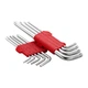 Набір ключів Г-подібних TORX подовжених, 9 шт., Т10-Т50, Cr-V INTERTOOL HT-0608 - зображення 3