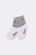 Детские хлопковые носки с новогодним узором Giulia KS3 NEW YEAR 2606 30/35 Multicolor-white/silver, высокие носки с рисунком - изображение 2