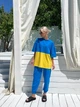 Жіночі комфортні штани оверсайз UKRAINE Milirud S/L Синій (495-3-S/L) - изображение 1