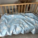 Дитячий байковий плед двосторонній 140Х100 см, блакитний зірочки - зображення 3