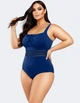 Слитный корректирующий купальник Fuba 29108-5 темно-синий 9XL - изображение 5
